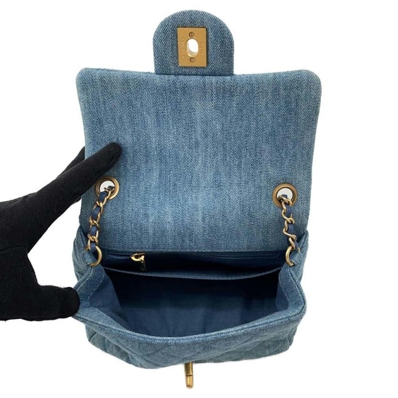 Chanel Mini Matelasse Cocomark Denim Mini Flap Shoulder Bag - Picture 5 of 10